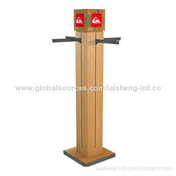 Wooden 4 way clothing display rack